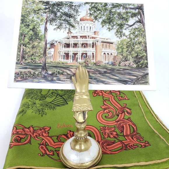 Other - Brass Shell Card Photo Holder Hand Letter picture